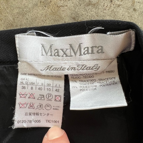 MaxMara 2 piece suit blazer skirt stripe black 8 - Picture 6 of 11